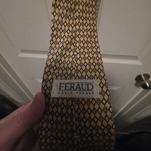 Louis Feraud Gold and Black Tie